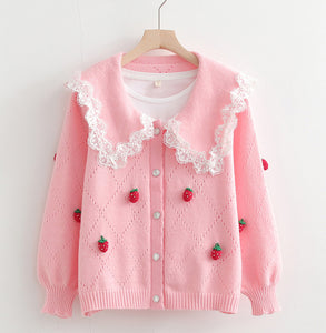 Fashion Strawberry Sweater Coat PN5234