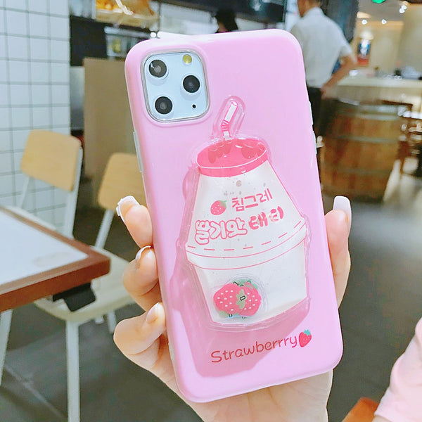 Cute Milk Bottle Phone Case for iphone 6/6s/6plus/6splus/7/7plus/8/8plus/X/XS/XS Max/11/11pro/11pro Max PN1872