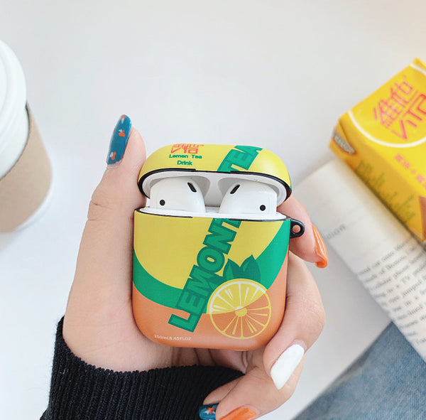 Kawaii Lemon tea and Vitasoy Airpods Case For Iphone PN1662