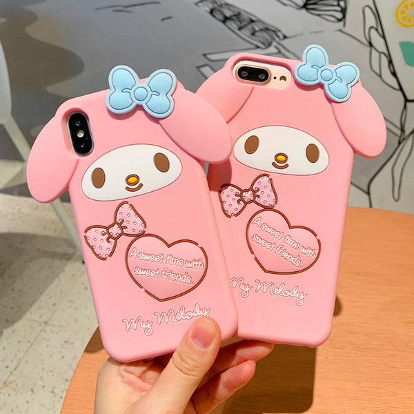 Mymelody And Cinnamoroll Phone Case for iphone 6/6s/6plus/7/7plus/8/8P/X/XS/XR/XS Max PN0688