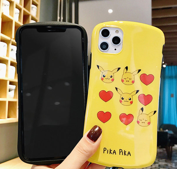 Cute Pikachu Phone Case for iphone 6/6s/6plus/6splus/7/7plus/8/8plus/X/XS/XS Max/11/11pro/11pro Max PN2082