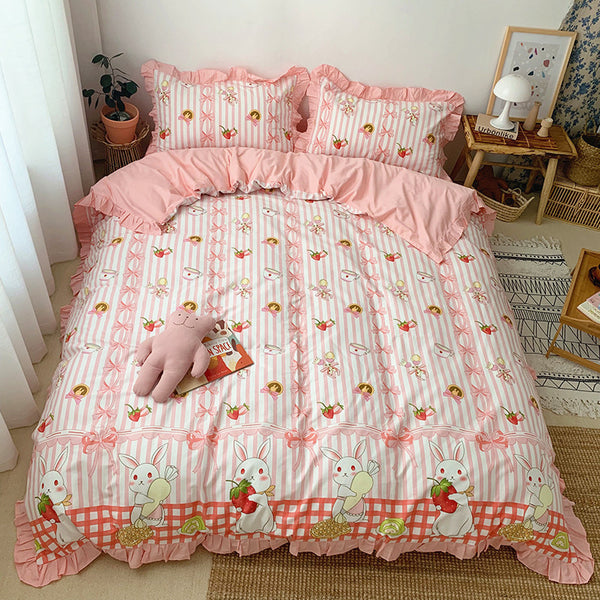 Pink Rabbit Bedding Set PN5140