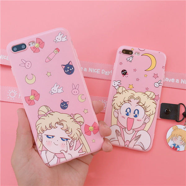 Cute Sailormoon Phone Case for iphone 6/6s/6plus/7/7plus/8/8P/X/XS/XR/XS Max/11/11pro/11promax PN2057