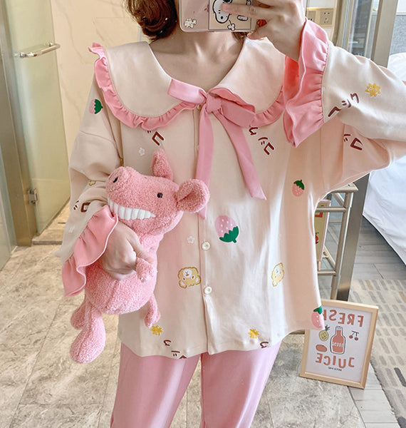 Strawberry Bear Pajamas Suits PN4526
