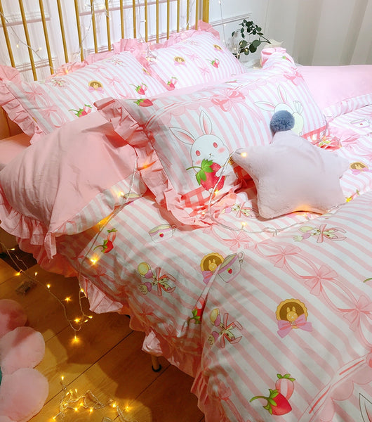 Pink Rabbit Bedding Set PN5140