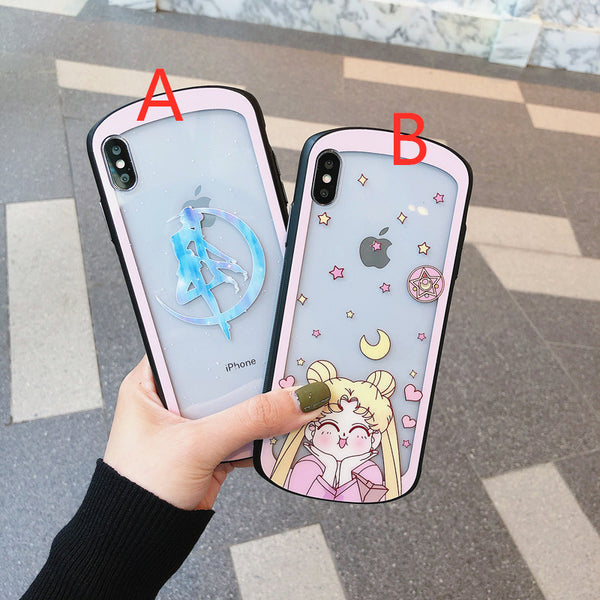 Sailormoon Usagi Glass Phone Case for iphone 6/6s/6plus/7/7plus/8/8P/X/XS/XR/XS Max/11/11pro/11pro max PN1512