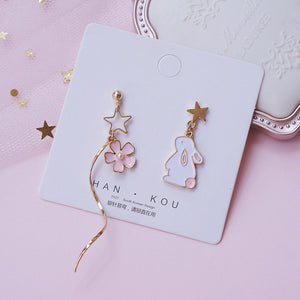 Rabbit Sakura Earrings/Clips PN2942
