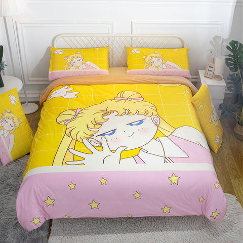 Cartoon Sailormoon Bedding Set PN4446