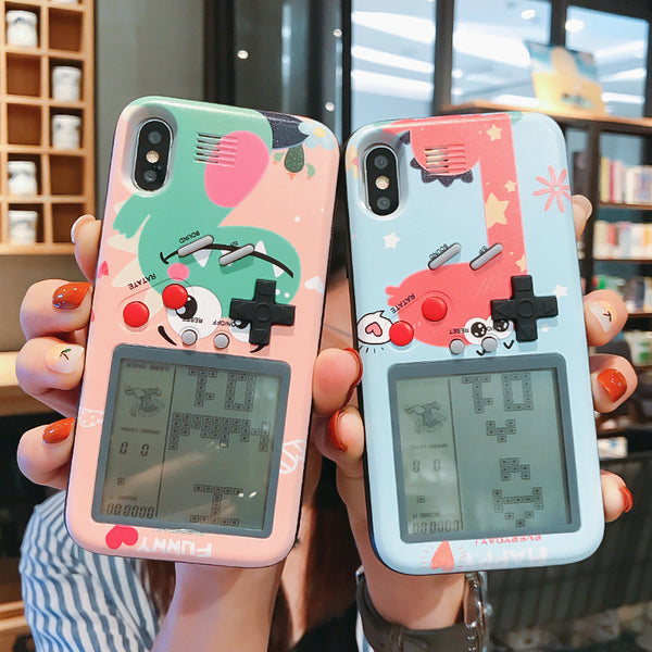 Lovely Dinosaur Gameconsole Phone Case for iphone 6/6s/6plus/7/7plus/8/8P/X/XS/XR/XS Max/11/11pro/11pro max PN2391