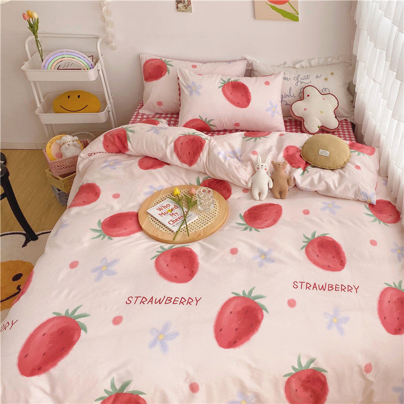 Kawaii Strawberry Bedding Set PN2955