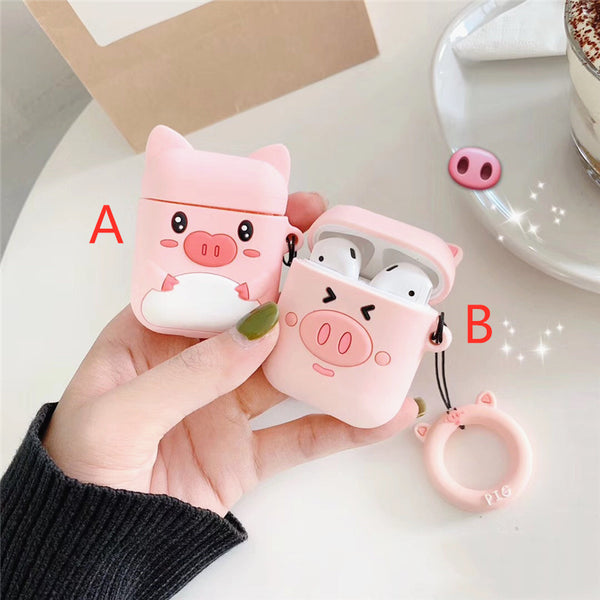 Lovely Pink Pigs Airpods Case For Iphone PN1153