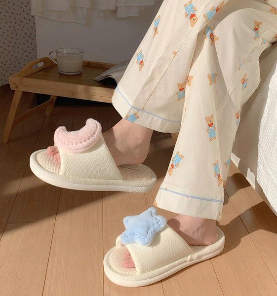 Cute Moon and Star Slippers PN5705