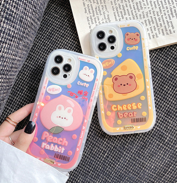 Rabbit And Bear Phone Case for iphone 7plus/8P/X/XS/XR/XS Max/11/11pro max/12/12pro/12pro max/13/13pro/13pro max PN5167