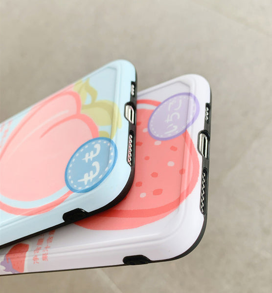 Cute Peach Phone Case for iphone 7/7plus/8/8P/X/XS/XR/XS Max/11/11pro/11pro max PN2816