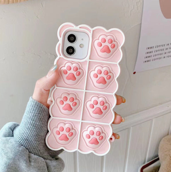 Soft Cat Paw Phone Case for iphone 7/7plus/8/8P/X/XS/XR/XS Max/11/11pro/11pro max/12/12pro/12pro max/12mini/13/13pro/13pro max PN4012