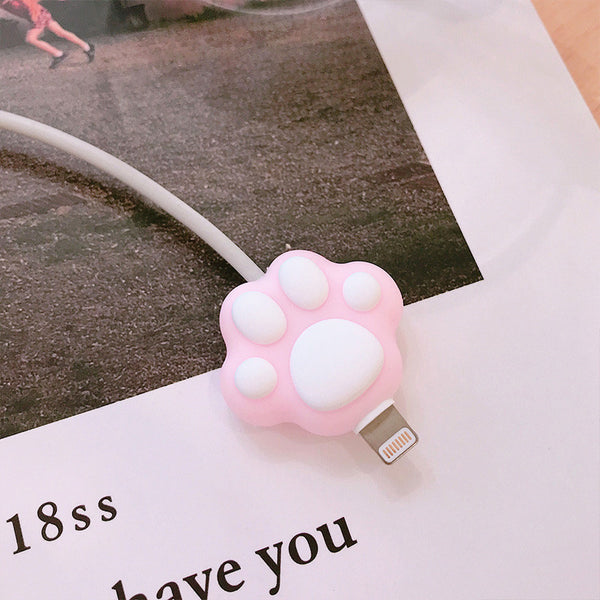Lovely Cats Paw Charging Cable Cover For Iphone PN1200