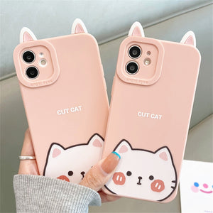 Kawaii Cat Phone Case for iphone 7/7plus/8/8P/X/XS/XR/XS Max/11/11pro/ Pennycrafts Kawaii Cat Phone Case for iphone 7/7plus/8/8P/X/XS/XR/XS Max/11/11pro/ Pennycrafts