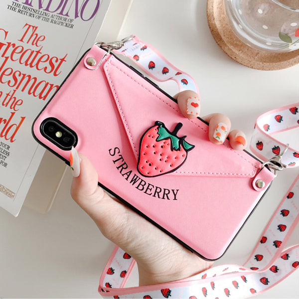 Strawberry and Avocado Phone Case for iphone 6/6s/6plus/7/7plus/8/8P/X/XS/XR/XS Max/11/11pro/11pro max PN2885