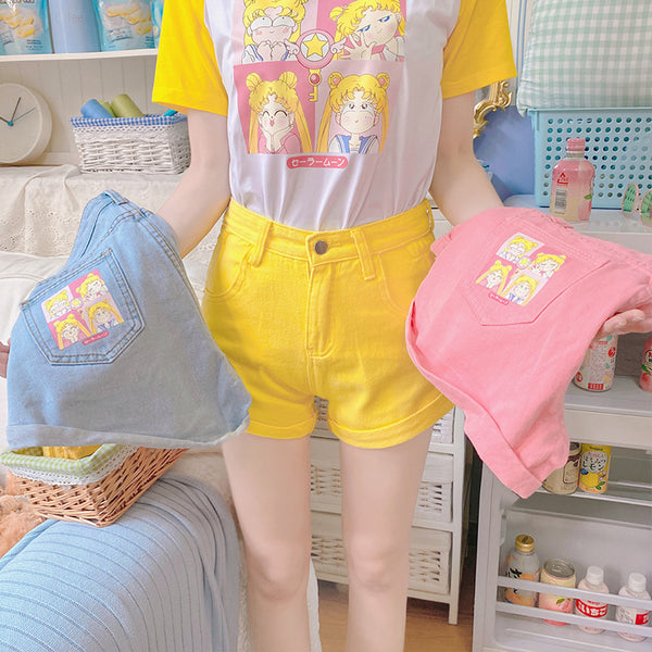 Sailormoon Girls Jean Shorts PN4932