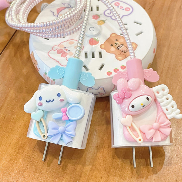 Cute Anime Charger Protector Set PN5712