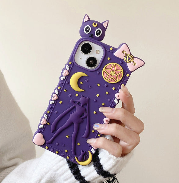 Kawaii Luna Phone Case for iphone 11/11pro/11pro max/12/12mini/12pro/12pro max/13/13pro/13pro max/14/14plus/14pro/14pro max PN5696