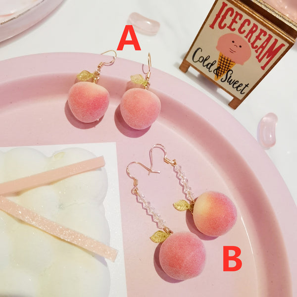 New Pink Peach Earrings/Clips PN3147