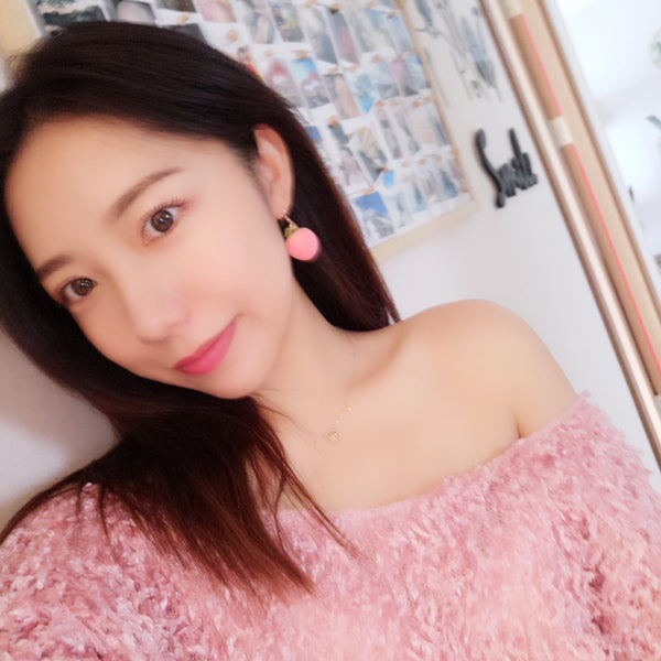 New Pink Peach Earrings/Clips PN3147