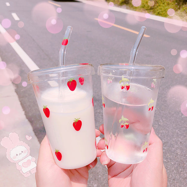 Transparent Strawberry Water Cups PN1132