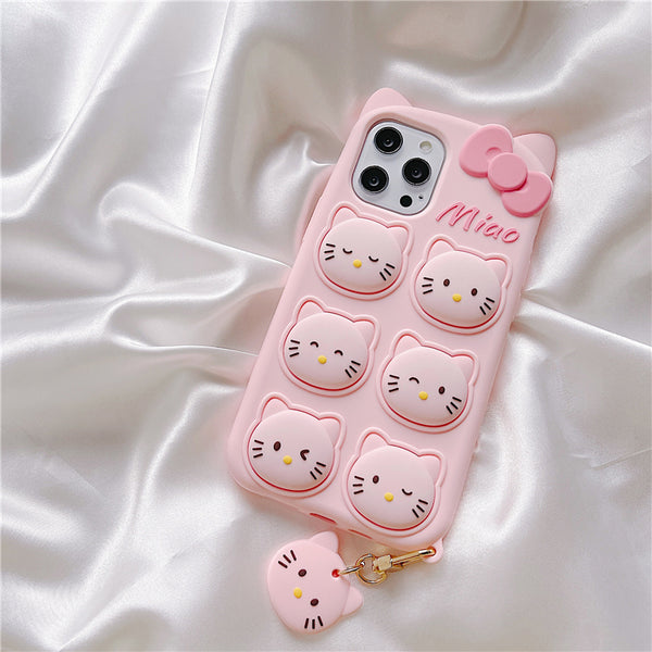Lovely Cats Phone Case for iphone 7/7plus/8/8P/X/XS/XR/XS Max/11/11pro/11pro max/12/12mini/12pro/12pro max PN4197