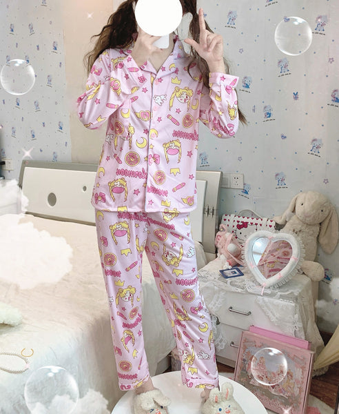Pink Sailormoon Pajamas Suits PN4918