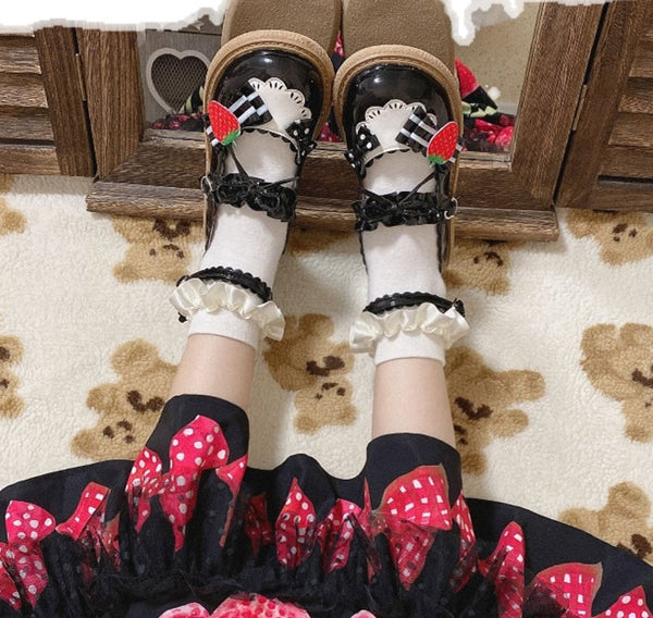 Fashion Lolita Strawberry Shoes PN3950