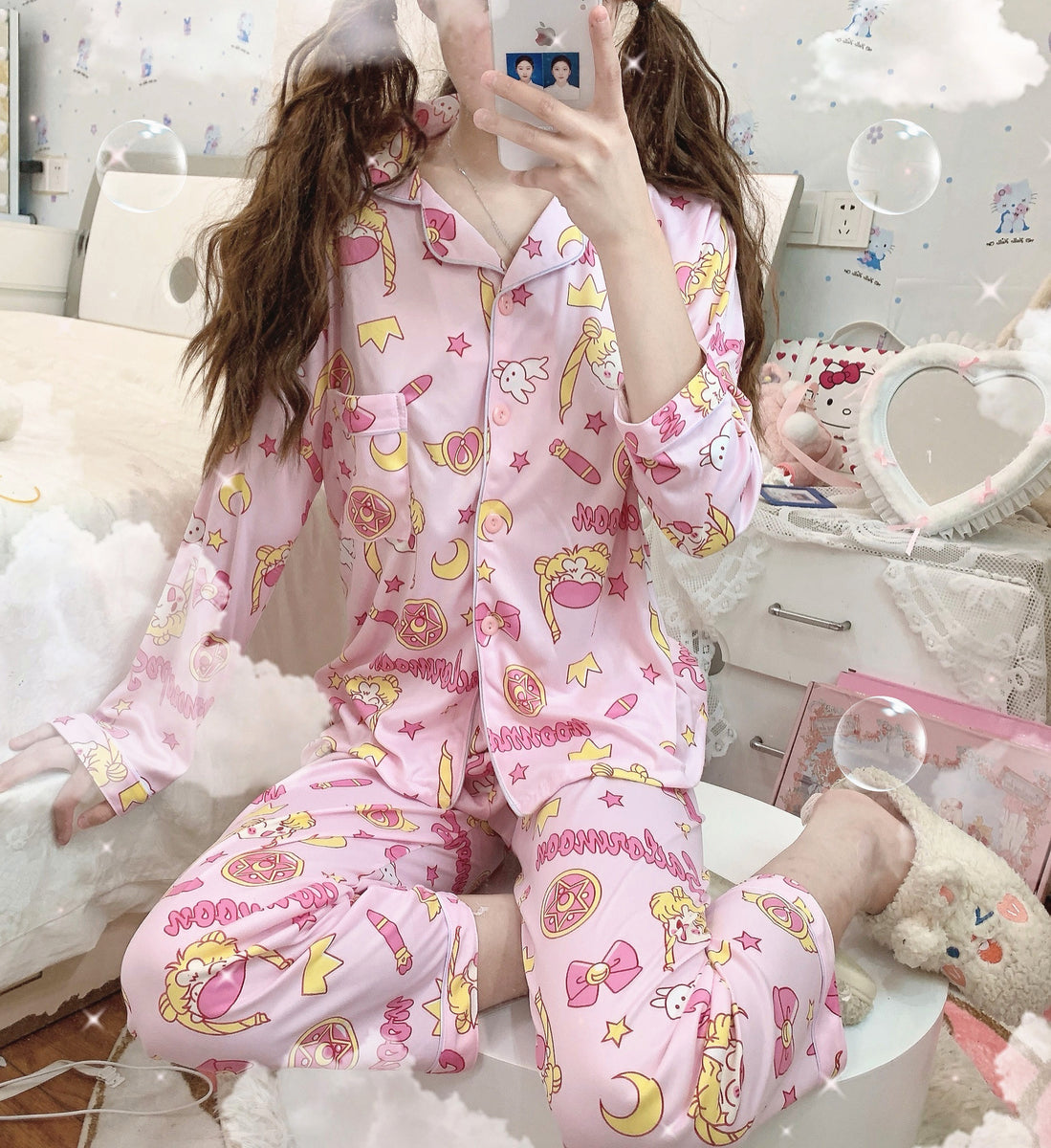 Pink Sailormoon Pajamas Suits PN4918 – Pennycrafts