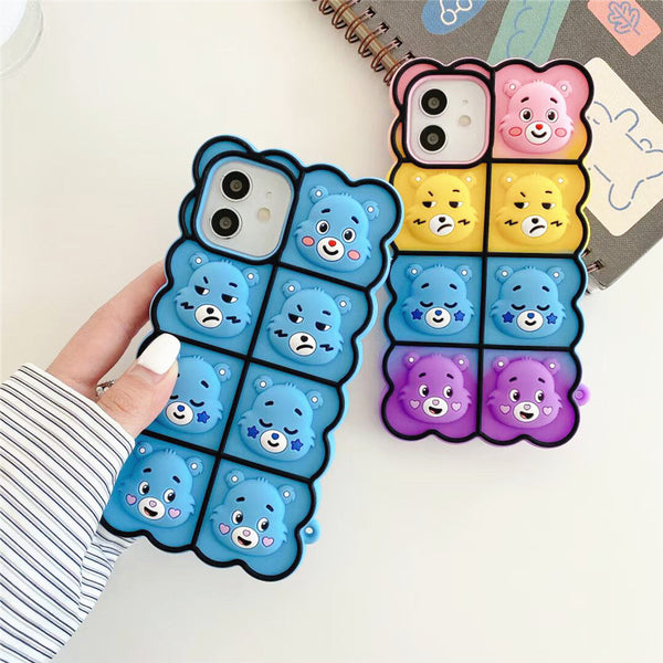 Cute Bears Phone Case for iphone 6/6s/6plus/7/7plus/8/8P/X/XS/XR/XS Max/11/11pro/11pro max/12/12pro/12mini/12pro max PN4227