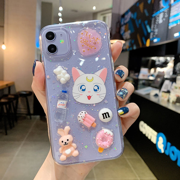 Cute Cat Phone Case for iphone 7/7plus/8/8P/X/XS/XR/XS Max/11/11pro/11pro max PN3210
