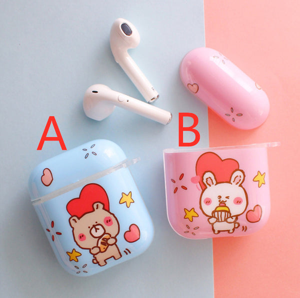 Cute Rabbit and Bear Airpods Case For Iphone PN1935