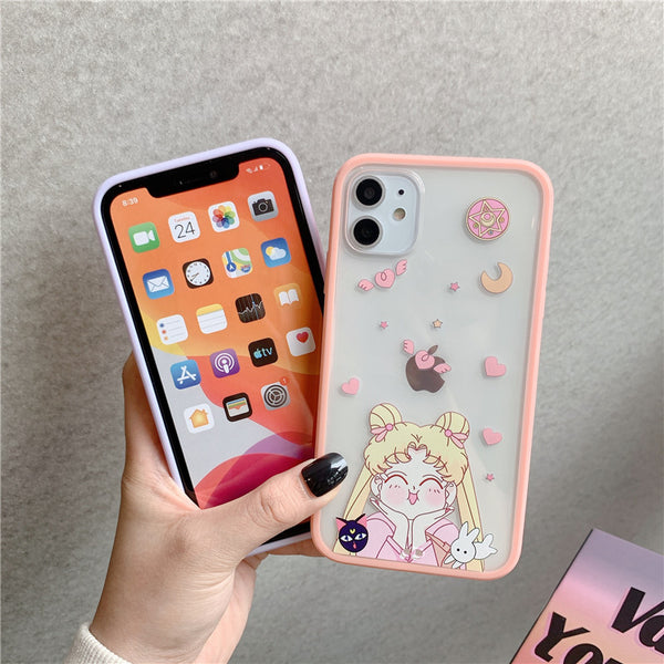 Cute Sailormoon Phone Case for iphone 7/7plus/8/8P/SE/X/XS/XR/XS Max/11/11pro/11pro max PN3008
