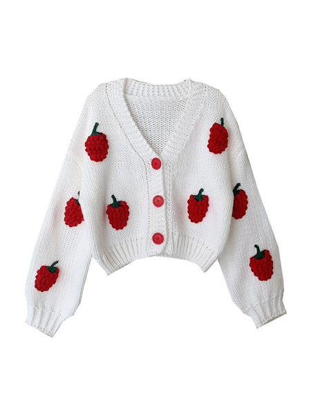 Fashion Strawberry Sweater Coat PN5054