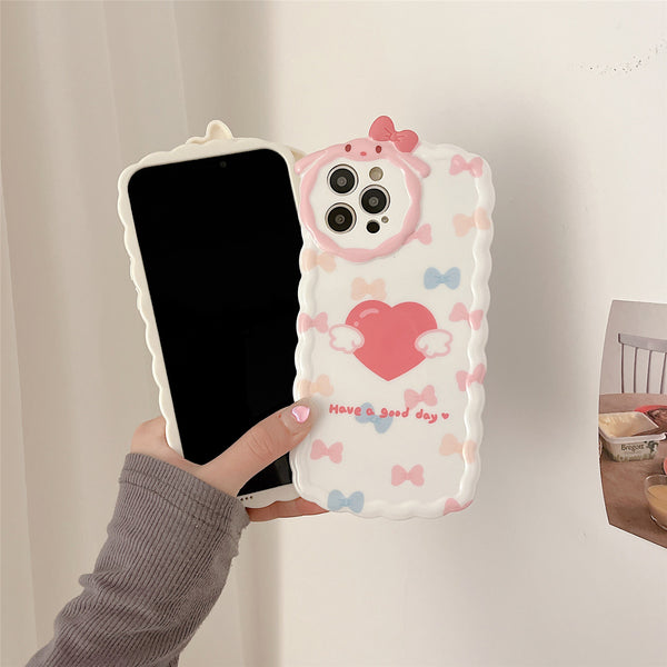 Pink Heart Phone Case for iphone XR/XS Max/11/11pro max/12/12pro/12pro max/13/13pro/13pro max PN5265