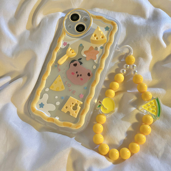 Cheese Bear Phone Case for iphone X/XS/XR/XS Max/11/11pro max/12/12pro/12pro max/13/13pro/13pro max PN5326