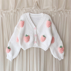 Fashion Strawberry Sweater Coat PN4798