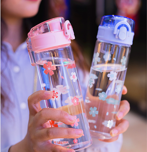 Kawaii Sakura Glass Water Bottle PN1421
