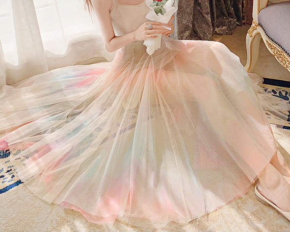 Fashion Rainbow Lace Dress PN2822