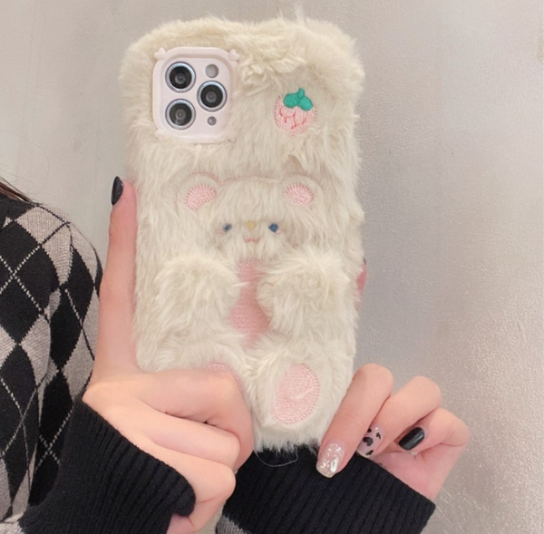 Soft Bear Phone Case for iphone 7/7plus/8/8P/X/XS/XR/XS Max/11/11pro/11pro max/12/12mini/12pro/12pro max/13/13pro/13pro max PN4420