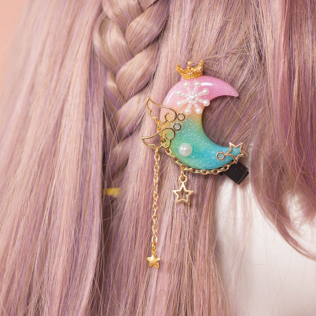 Fashion Moon Crystal Hair Clip PN2045