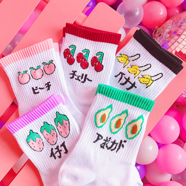 Harajuku Strawberry Fruits Socks PN0552