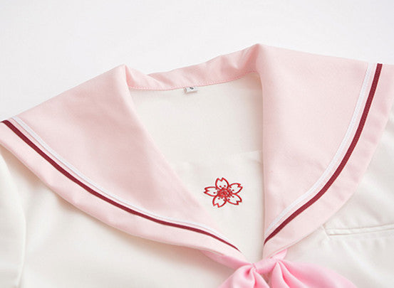 Fashion Sakura Embroidery Skirt and Top Set PN1474