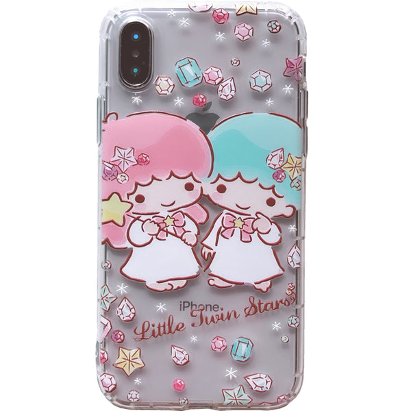Kawaii Little Twin Star Phone Case for iphone 6/6s/6plus/7/7plus/8/8P/X PN1791