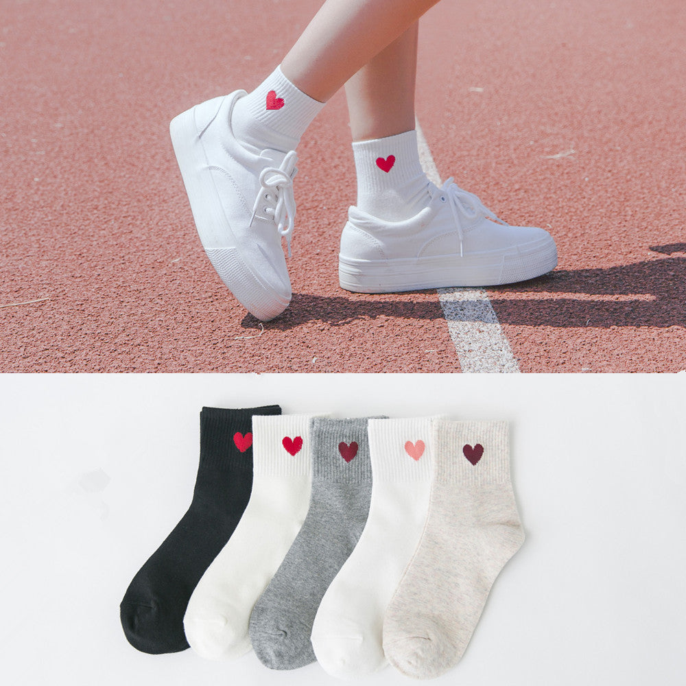 Harajuku Heart Design Socks PN0374