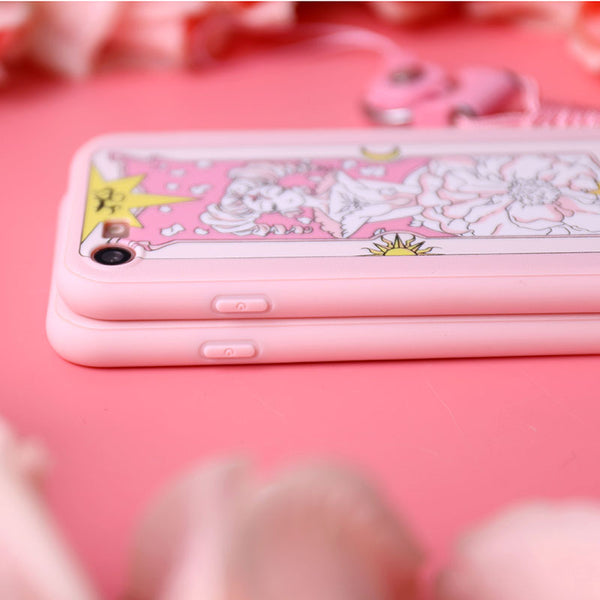 Sakura Clow Card Phone Case for iphone 5/5s/5se/6/6s/6plus/7/7plus/8/8p/X/XS/XR/XS Max PN0917