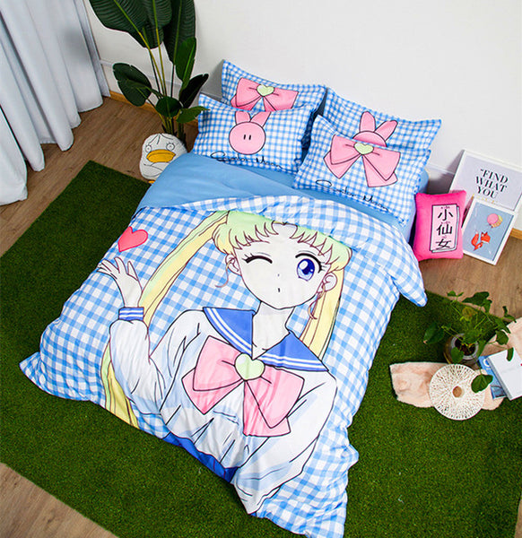 Sailormoon Usagi Blue Bedding Set PN0572